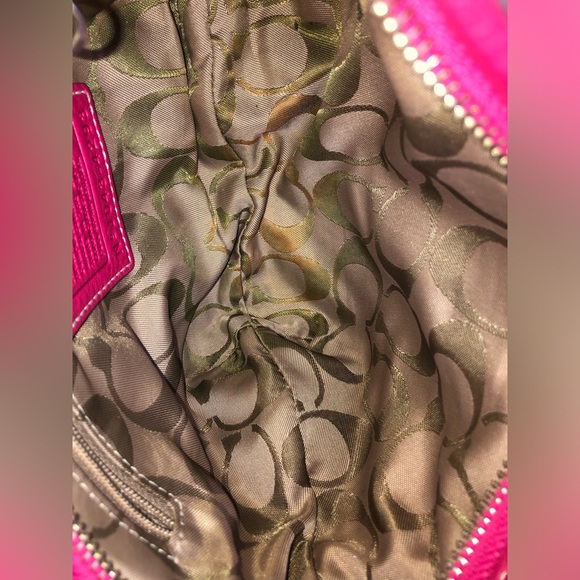 Vintage Coach Mini Hobo Bag Pink Pebble Leather Handbag #4293 with Hangtag - Picture 11 of 13